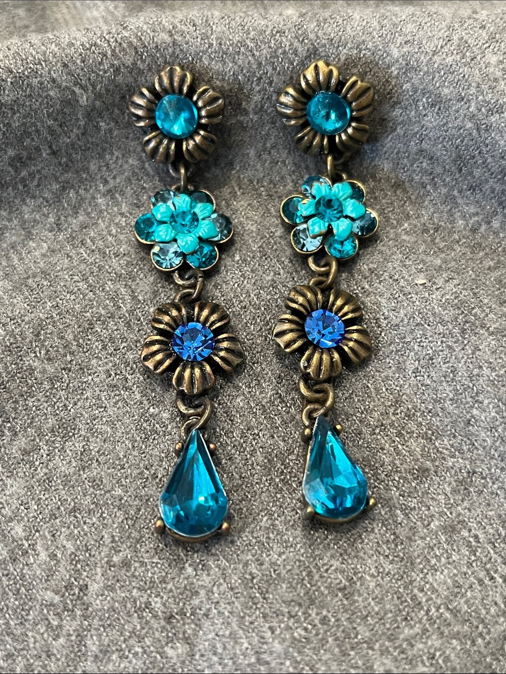 MX Swarovski Crystal Dangle Earrings